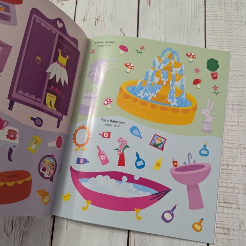 Fairy Doll's House Sticker Book - książeczka o pomieszczeniach w domu po angielsku NOWA