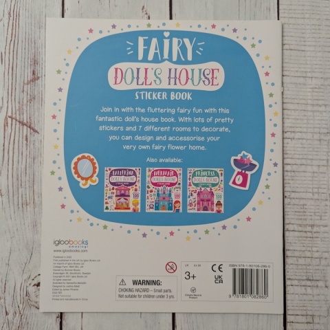 Fairy Doll's House Sticker Book - książeczka o pomieszczeniach w domu po angielsku NOWA
