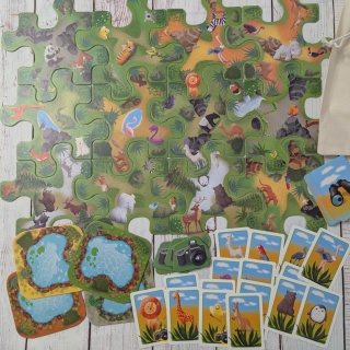 I Spy ze zwierzętami - duża dwustronna plansza - 53 zwierzęta do odnalezienia