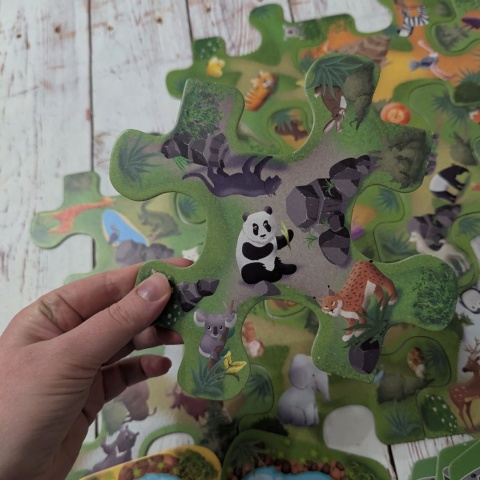 I Spy ze zwierzętami - duża dwustronna plansza - 53 zwierzęta do odnalezienia