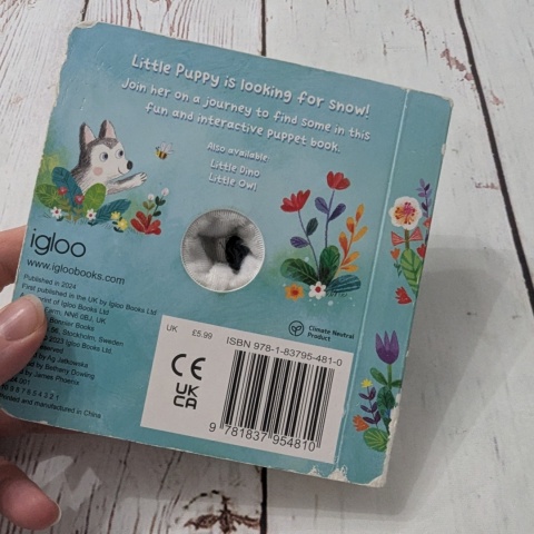 Książka Little Puppy - po angielsku z pacynką na palec UŻYWANA