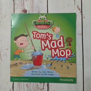 Książka Comics Phonics - Tom's Mad Mop - Pearson - książka po angielsku UŻYWANA