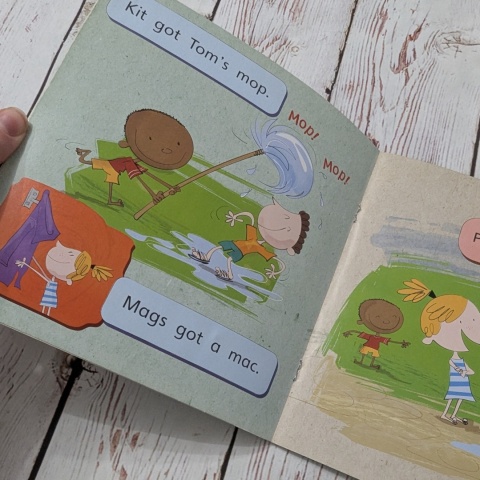 Książka Comics Phonics - Tom's Mad Mop - Pearson - książka po angielsku UŻYWANA