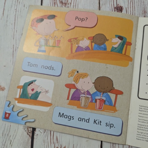 Książka Comics Phonics - Tom's Mad Mop - Pearson - książka po angielsku UŻYWANA