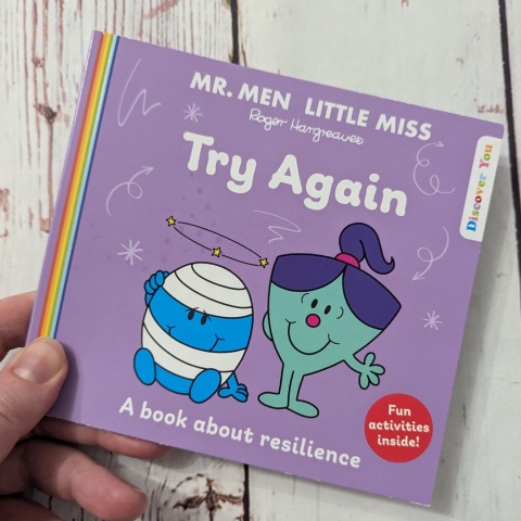 Książka Mr. Men Little Miss: Try Again - Roger Hargreaves - po angielsku UŻYWANA