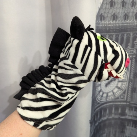 Pacynka Zebra 23x18 cm