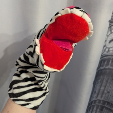 Pacynka Zebra 23x18 cm