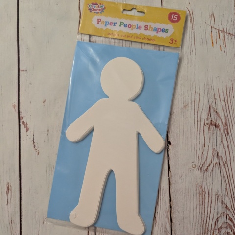 Papierowe postacie Chłopiec - zestaw 15 sztuk + ubrania do wycięcia