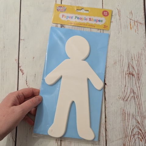 Papierowe postacie Chłopiec - zestaw 15 sztuk + ubrania do wycięcia