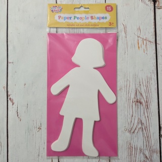 Papierowe postacie Dziewczynka - zestaw 15 sztuk + ubrania do wycięcia