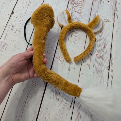 Przebranie Lis, Lisek - Opaska i ogon - pluszowe