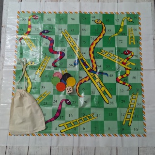 Snakes and Ladders XXL 72X72cm plastikowa plansza w woreczku