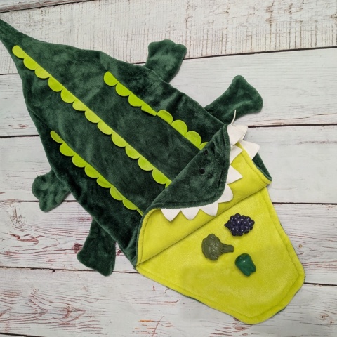 Wielki głodny krokodyl - do karmienia rekwizytami jezdzeniowymi - 110 cm - pluszowy, milusi