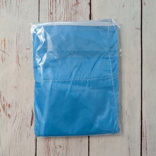 Wiszący organizer z kieszeniami na karty - 72x42 cm - 16 kieszeni - karty A6 i mniejsze - kolor niebieski