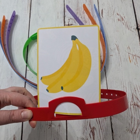 Zestaw 5 kolorowych opasek na głowę - na karty obrazkowe