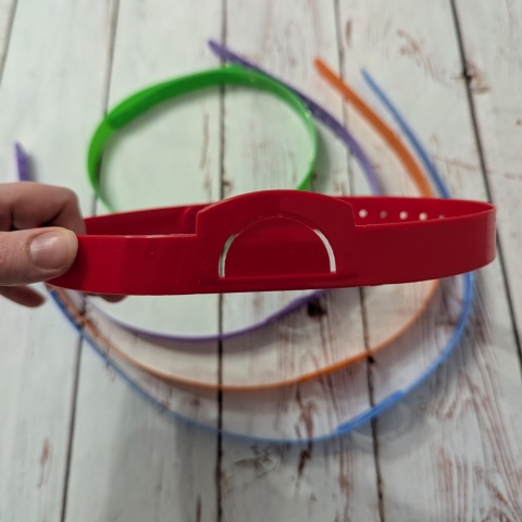 Zestaw 5 kolorowych opasek na głowę - na karty obrazkowe
