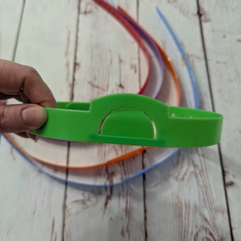 Zestaw 5 kolorowych opasek na głowę - na karty obrazkowe