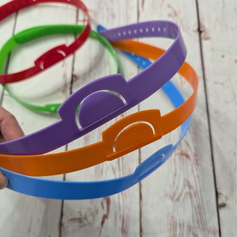 Zestaw 5 kolorowych opasek na głowę - na karty obrazkowe
