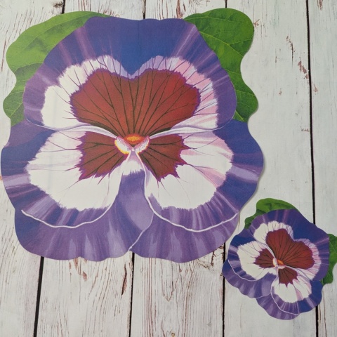 Zestaw Mat Kwiat - Duża i mała - Flower Big and Small - 2 sztuki