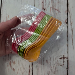 Zestaw kolorowych łyżeczek z serduszkami - 12 sztuk - 3 kolory