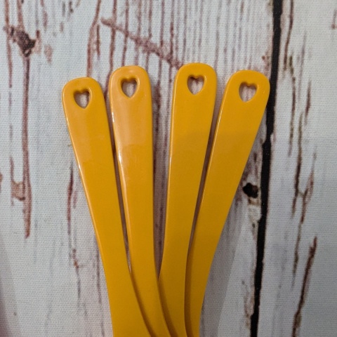 Zestaw kolorowych łyżeczek z serduszkami - 12 sztuk - 3 kolory