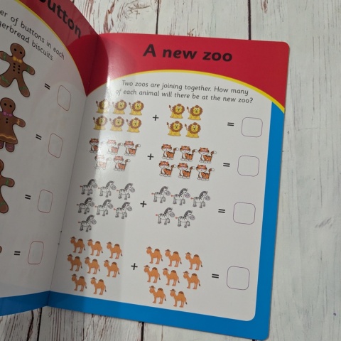 Książka Wipe Clean Workbook: I can Add - z markerem suchościeralnym W ŚRODKU NOWA