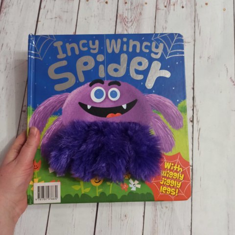 Książka Incy Wincy Spider z pacynkowymi nóżkami Książka Incy Wincy Spider z pacynkowymi nóżkami