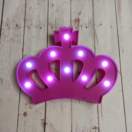 Ozdobna korona z żarówkami zmieniającymi kolor