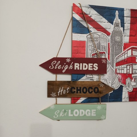 Zimowy Drogowskaz Sleigh Rides, Hot Choco, Ski Lodge NOWY Zimowy Drogowskaz Sleigh Rides, Hot Choco, Ski Lodge NOWY