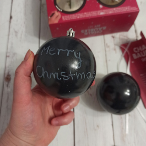 Chalk Baubles DIY - kredowe bombki z markerem - zestaw 2 szt. NOWY