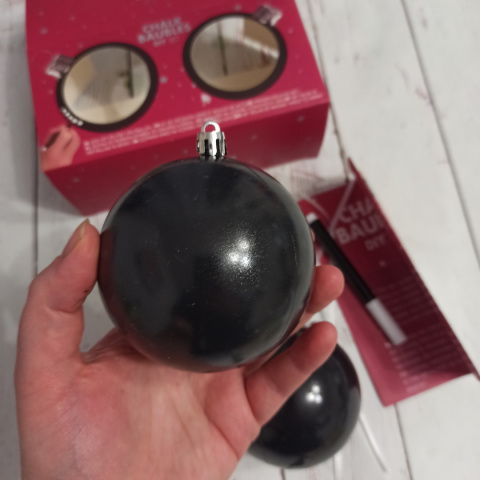 Chalk Baubles DIY - kredowe bombki z markerem - zestaw 2 szt. NOWY