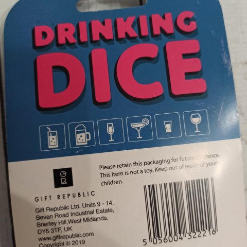 DRINKING Dice - kostka z napojami DRINKING Dice - kostka z napojami