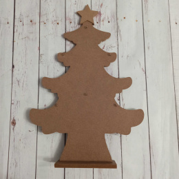 Drewniana choinka z haczykami do wieszania świątecznych zadań 45 cm