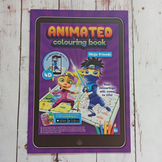 ANIMATED Colouring Book NINJA FRIENDS 4D