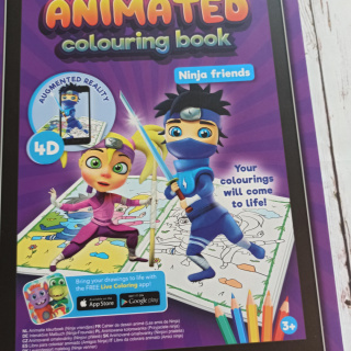 ANIMATED Colouring Book NINJA FRIENDS 4D