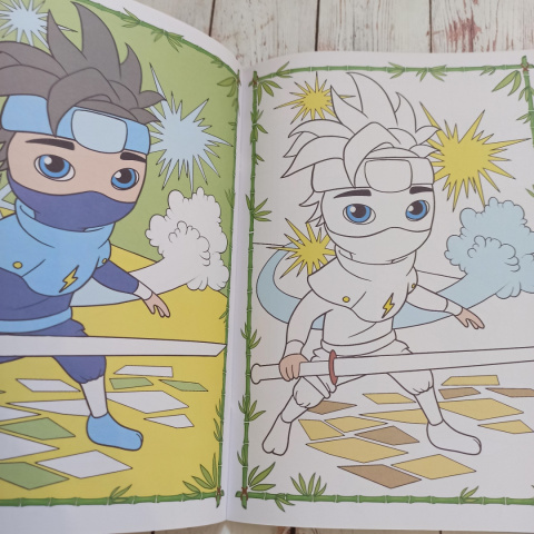 ANIMATED Colouring Book NINJA FRIENDS 4D