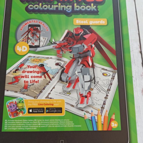 ANIMATED Colouring Book STEEL GUARDS 4D