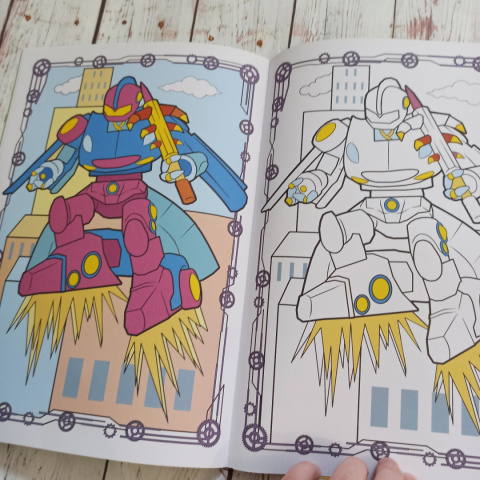 ANIMATED Colouring Book STEEL GUARDS 4D