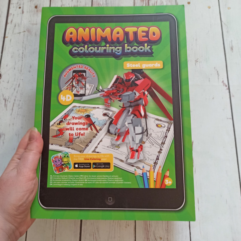 ANIMATED Colouring Book STEEL GUARDS 4D